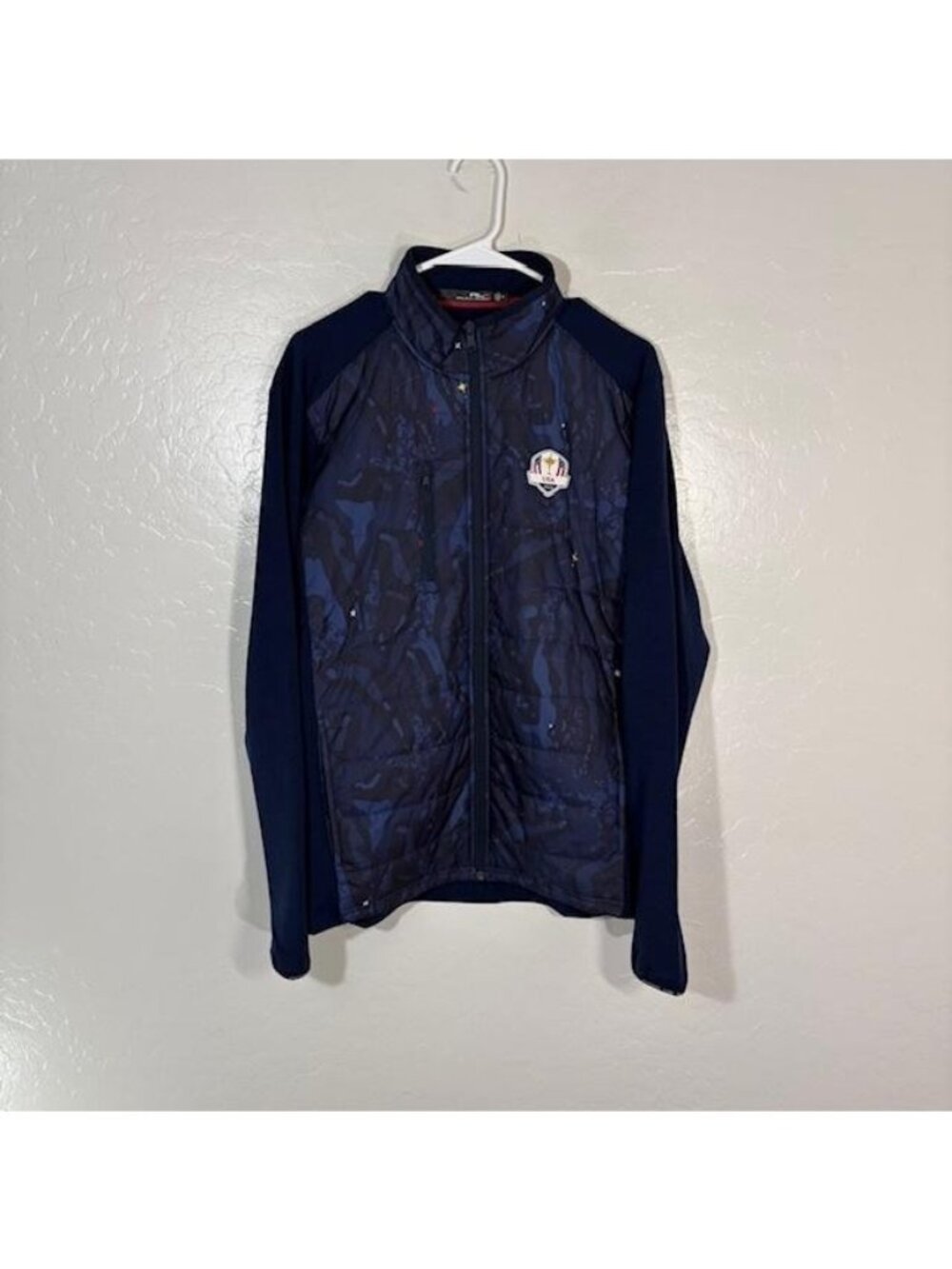 USA Ryder Cup Team Jacket Mens Medium Navy Golf 2020 Full Zip Quilted Stretch
